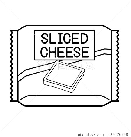 Simple sliced cheese illustration Simple sliced cheese illustration 129176598