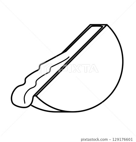 Raclette cheese simple illustration 129176601