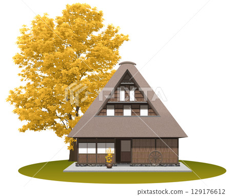 合掌式古宅插圖 129176612