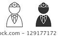 Doctor monochrome icon 129177172