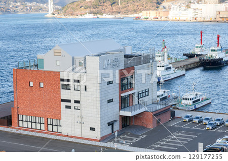 Kitakyushu City, Mojiko Port, View from the Kanmon Strait Museum, Mojiko Plaza Building 129177255