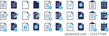 Various document icon sets 129177266