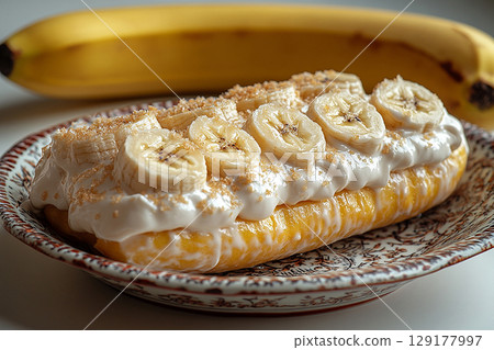 cake, banana, food 129177997