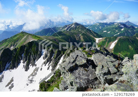 夏季從翠勝山頂俯瞰的山脈 129178269