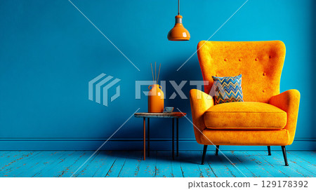 Vibrant Living Space 129178392