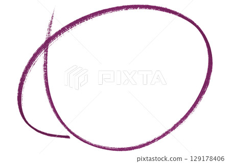 Purple pencil highlight circle mark isolated on transparent background Purple pencil highlight circle mark isolated on transparent background 129178406