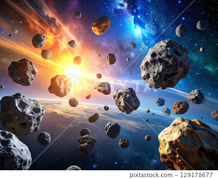 Background of many meteorites 129178677