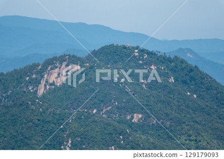 Miyajima seen from Mt. Kyogoya in summer 129179093