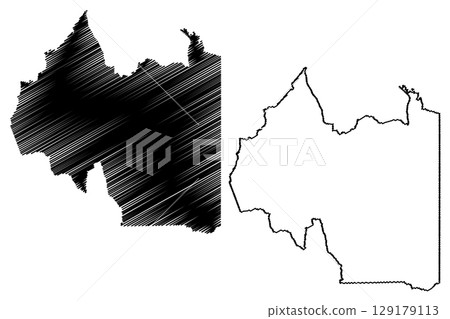 Ibiracu municipality (Espirito Santo state, Municipalities of Brazil, Federative Republic of Brazil) map vector illustration, scribble sketch Ibiracu map 129179113