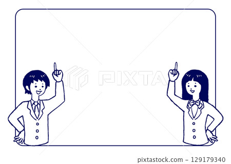 High school students explaining in pose number 1 129179340