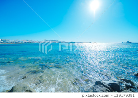 Beautiful landscape of Mykonos Beautiful landscape of Mykonos 129179391