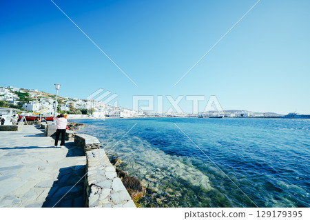 Beautiful landscape of Mykonos 129179395