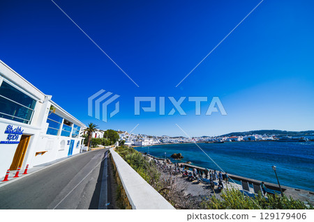 Beautiful landscape of Mykonos 129179406