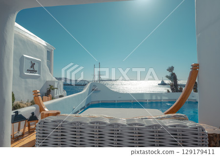 Beautiful landscape of Mykonos Beautiful landscape of Mykonos 129179411