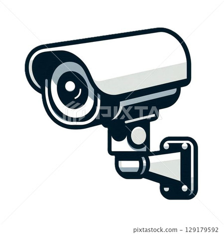 一個簡單的安全攝像機的插圖 129179592