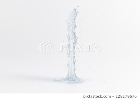 A column of water rising upwards in defiance of gravity. Space for text. A column of water rising upwards in defiance of gravity. Space for text. 129179676