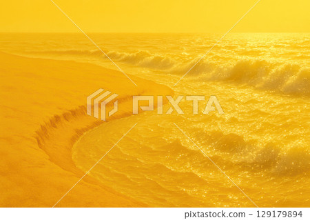 Abstract golden path to the ocean. Abstract golden path to the ocean. 129179894