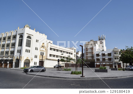 Streets of Al-Balad district in Jeddah, Saudi Arabia 129180419