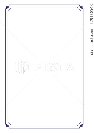 簡約深藍色邊框傳單背景素材傳單明信片背景素材向量透明png 129180548