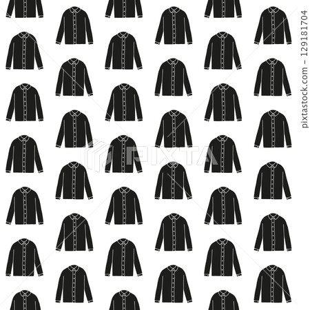 Vector seamless pattern of hand drawn shirt 129181704