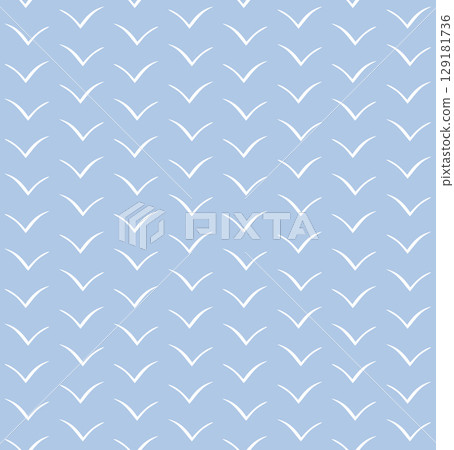 Vector seamless pattern of mark check bird 129181736