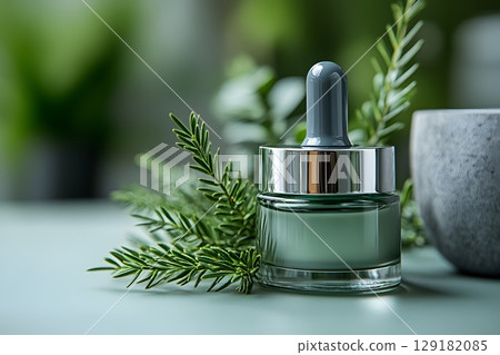 Natural Beauty Skincare Product with Herbal Elements for Organic Wellness Generative AI 129182085