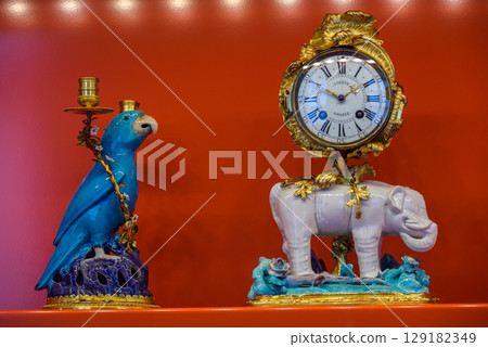 Porcelain exhibition in Munich Residenz, royal palace of Bavaria with large art collection, in Munich, Germany Porcelain exhibition in Munich Residenz, royal palace of Bavaria with large art collection, in Munich, Germany 129182349