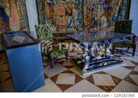 Munich Residenz, former royal palace of the Wittelsbach monarchs of Bavaria, with large art collection, in Munich, Germany Munich Residenz, former royal palace of the Wittelsbach monarchs of Bavaria, with large art collection, in Munich, Germany 129182360
