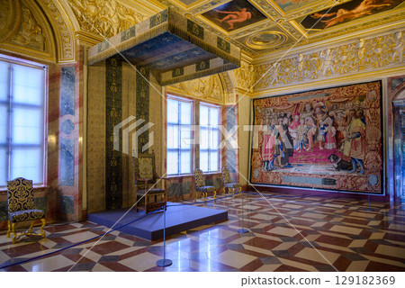 Munich Residenz, former royal palace of the Wittelsbach monarchs of Bavaria, with large art collection, in Munich, Germany Munich Residenz, former royal palace of the Wittelsbach monarchs of Bavaria, with large art collection, in Munich, Germany 129182369