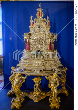 Munich Residenz, former royal palace of the Wittelsbach monarchs of Bavaria, with large art collection, in Munich, Germany Munich Residenz, former royal palace of the Wittelsbach monarchs of Bavaria, with large art collection, in Munich, Germany 129182373