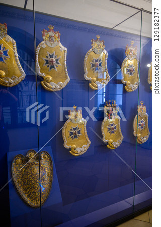 Munich Residenz, former royal palace of the Wittelsbach monarchs of Bavaria, with large art collection, in Munich, Germany 129182377