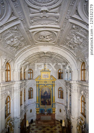 Munich Residenz, former royal palace of the Wittelsbach monarchs of Bavaria, with large art collection, in Munich, Germany 129182379