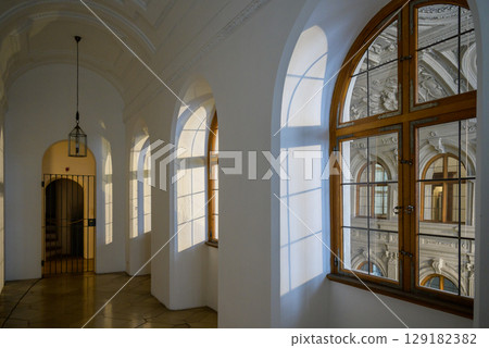 Munich Residenz, former royal palace of the Wittelsbach monarchs of Bavaria, with large art collection, in Munich, Germany Munich Residenz, former royal palace of the Wittelsbach monarchs of Bavaria, with large art collection, in Munich, Germany 129182382