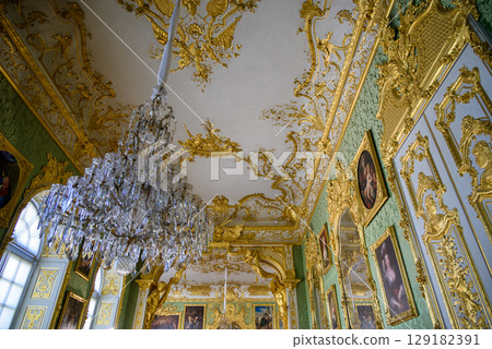 Munich Residenz, former royal palace of the Wittelsbach monarchs of Bavaria, with large art collection, in Munich, Germany 129182391