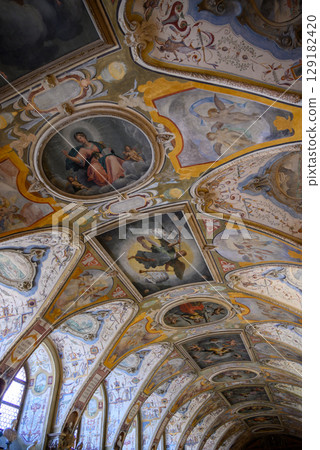 Hall of Antiquities Antiquarium in Residenz palace of Bavaria, with large Renaissance art collection, in Munich, Germany Hall of Antiquities Antiquarium in Residenz palace of Bavaria, with large Renaissance art collection, in Munich, Germany 129182420