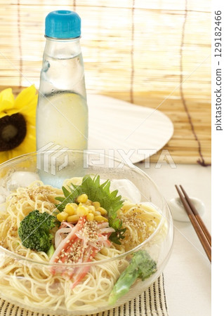 Summer chilled Chinese noodles and Ramune Summer chilled Chinese noodles and Ramune 129182466