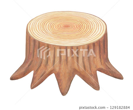 Stump illustration Stump illustration 129182884