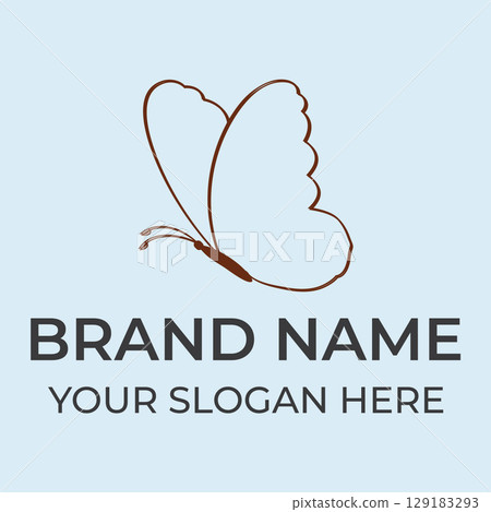 Elegant Butterfly Logo Elegant Butterfly Logo 129183293