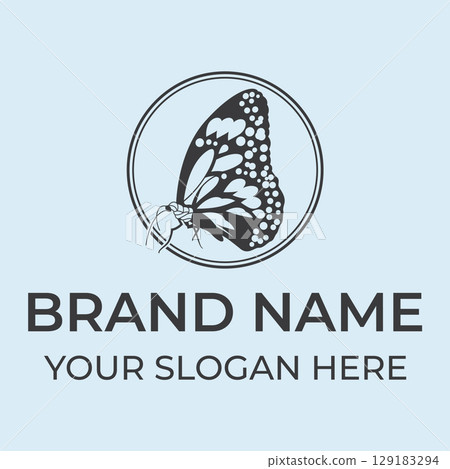 Elegant Butterfly Logo 129183294