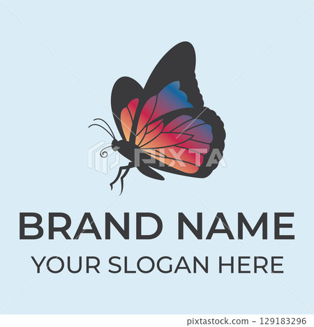 Elegant Butterfly Logo 129183296