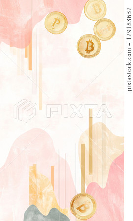 Stacked coins forming upward graph representing financial growth and investment concept 129183632