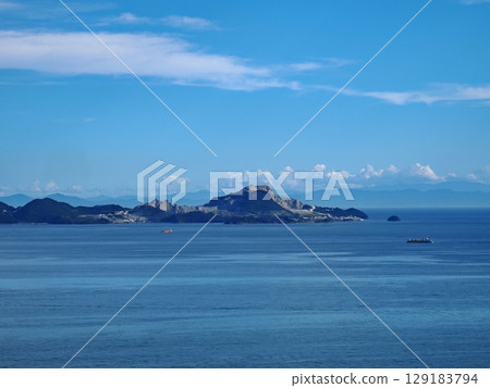 View of the Harima Sea from Cape Manyo in the summer of 2025 View of the Harima Sea from Cape Manyo in the summer of 2025 129183794