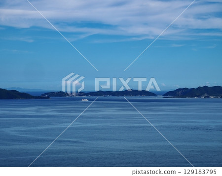 View of the Harima Sea from Cape Manyo in the summer of 2025 129183795