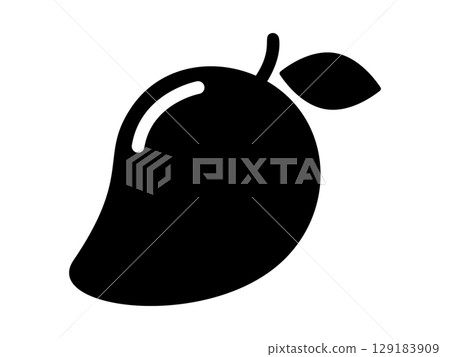Mango icon monochrome Mango icon monochrome 129183909