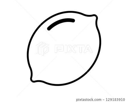 Lemon icon monochrome Lemon icon monochrome 129183910