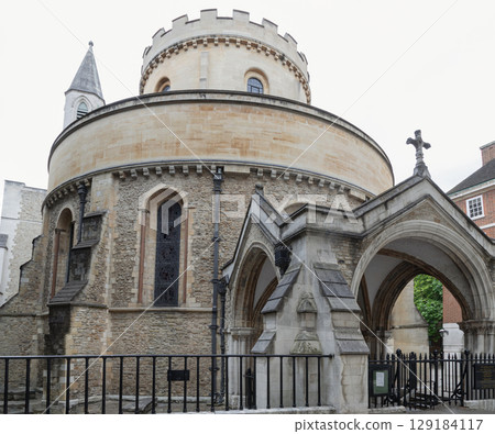 The distinctive round design of the Temple Church, by the Church of the Holy Sepulchre in Jerusalem. The distinctive round design of the Temple Church, by the Church of the Holy Sepulchre in Jerusalem. 129184117