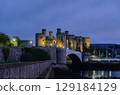 Night view of Conwy Castle from afar (Wales) 129184129