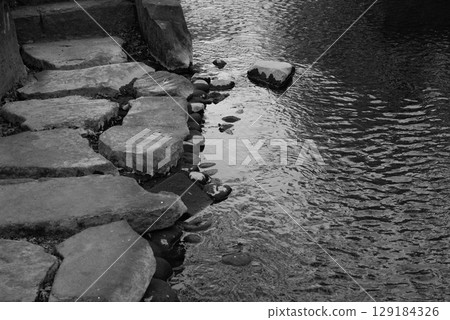 Monochrome Riverbank Water Water Surface Waterside (Registered August 2025) Monochrome Riverbank Water Water Surface Waterside (Registered August 2025) 129184326