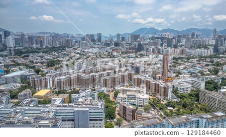 Tranquil Urban Neighborhood Scene In Kowloon Tong 129184460