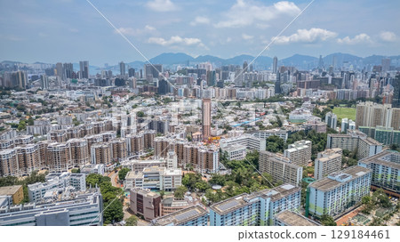 Tranquil Urban Neighborhood Scene In Kowloon Tong Tranquil Urban Neighborhood Scene In Kowloon Tong 129184461